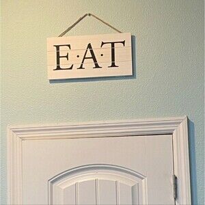 EAT Wooden Sign Plank Wood